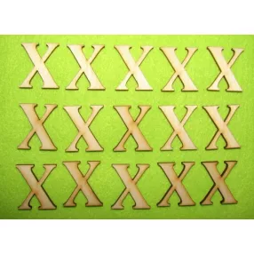 Natúr fa betűk Book Antiqua X 15db/csomag	3cm 