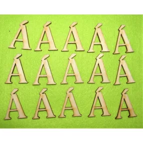 Natúr fa 3cm Á betű 	15db/csomag	 3 cm magasság