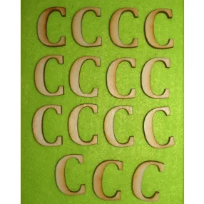Natúr fa 3cm C betű 	15db/csomag	 3 cm magasság