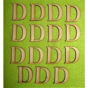 Natúr fa 3cm  D betű 	15db/csomag	 3 cm magasság