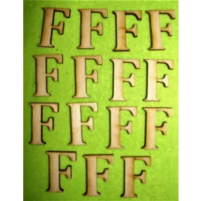 Natúr fa 3cm  F betű 	15db/csomag	 3 cm magasság