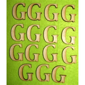 Natúr fa 3cm   G betű 	15db/csomag	 3 cm magasság