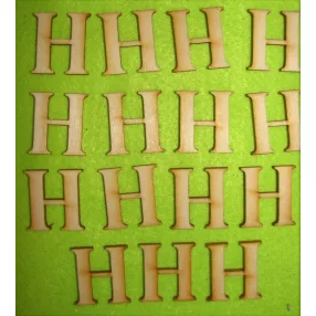 Natúr fa 3cm   H betű 	15db/csomag	 3 cm magasság