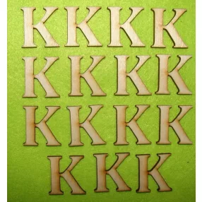 Natúr fa 3cm   K betű 	15db/csomag	 3 cm magasság