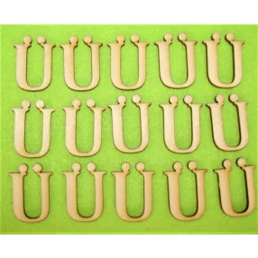 Natúr fa 3cm Rövid  Ü betű	15db/csomag	4cm 