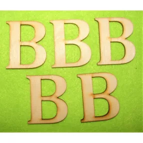 Natúr fa  B betű 5db/csomag	5cm  