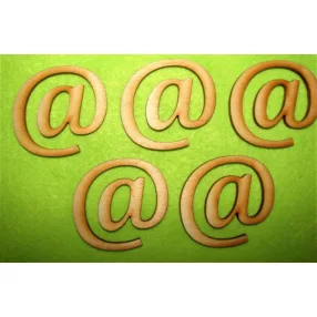 Natúr fa betűk @	5db/csomag	5cm 