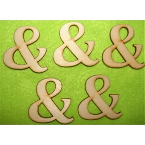 Natúr fa betűk  &	5db/csomag	5cm 