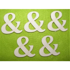 Fehér fa  & betű 5db/csomag	5cm  