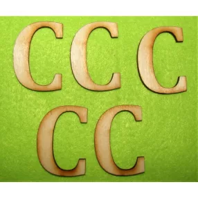  Natúr   fa  C betű 5db/csomag	5cm  
