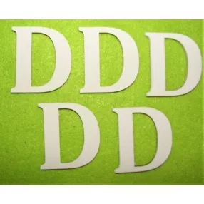  Fehér fa  D betű 5db/csomag	5cm  