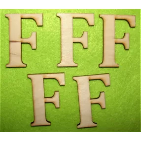Natúr fa F betű 5db/csomag	5cm  