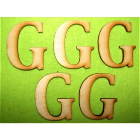 Natúr fa  G betű 5db/csomag	5cm  