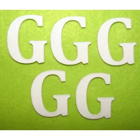 Fehér fa  G betű 5db/csomag	5cm  