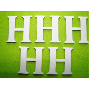  Fehér fa betű  H	5db/csomag	5cm 	