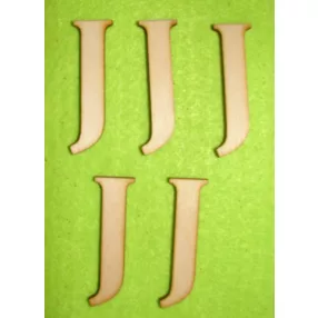  Natúr  fa  J betű 5db/csomag	5cm  