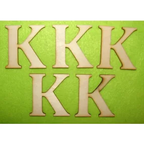  Natúr   fa  K betű 5db/csomag	5cm  