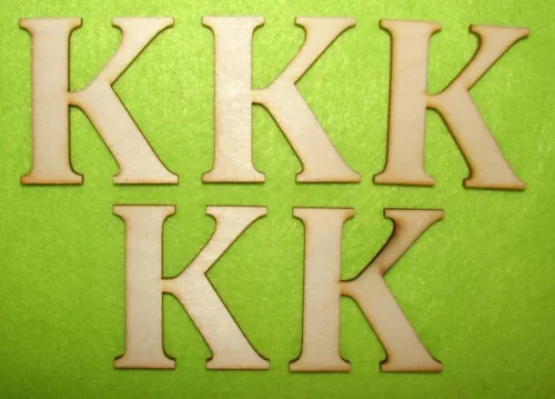  Natúr   fa  K betű 5db/csomag	5cm  