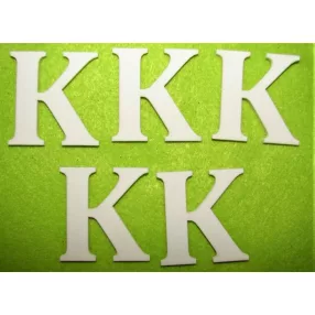  Fehér   fa K betű 5db/csomag	5cm   