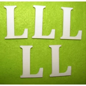 Fehér fa  L betű 5db/csomag	5cm 