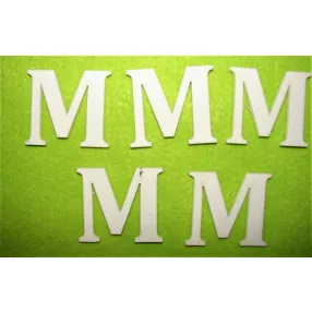 Fehér fa  M betű 5db/csomag	5cm 