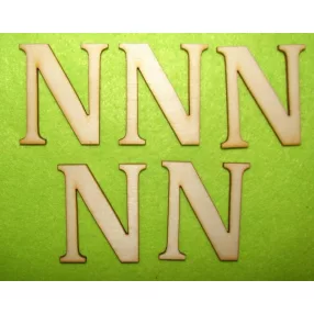 Natúr   fa  N betű 5db/csomag	5cm  