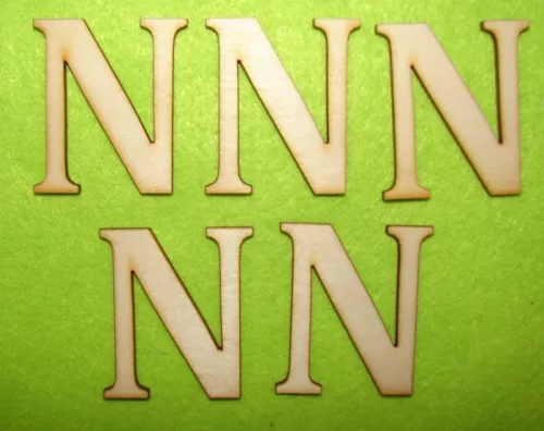 Natúr   fa  N betű 5db/csomag	5cm  