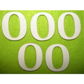 Fehér  fa  O betű 5db/csomag	5cm  