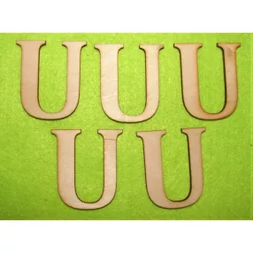  Natúr   fa  U betű 5db/csomag	5cm  