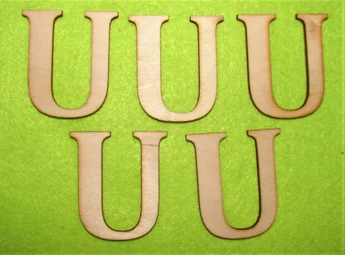  Natúr   fa  U betű 5db/csomag	5cm  