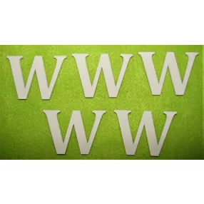  Fehér    fa  W betű 5db/csomag	5cm  