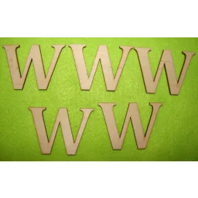 Natúr fa betű  W	5db/csomag	5cm