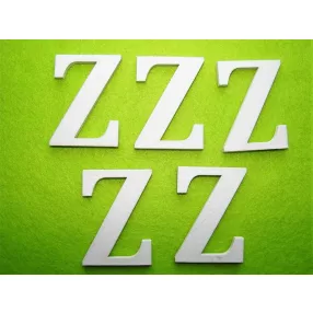 Fehér fa betű  Z	5db/csomag	5cm 