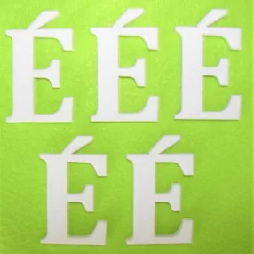  Fehér fa 5cm   É betű	5db/csomag	5 cm 