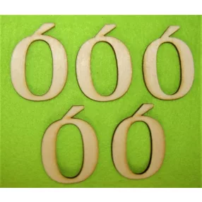 Natúr fa 5cm   Ó betű	5db/csomag	5 cm 