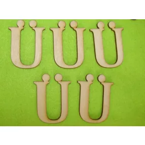 Natúr fa 5cm   Ü betű	5db/csomag	5 cm 