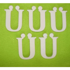  Fehérf a 5cm   Ü betű	5db/csomag	5 cm 