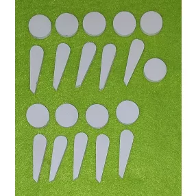 Fehér ékezet 10cm betűhöz	2 szett	2szett 20db