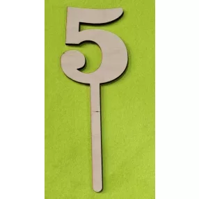   Natúr fa beszúrós 5 szám kövér	1db/csomag	18cm vastagság 3mm