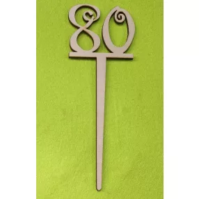   	Natúr fa beszúrós 80 vidám szám	1db/csomag	18x6,5cm vastagság 3mm