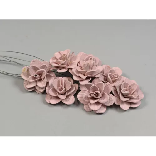 Akácia virág 6cm falfestékes rózsaszín 8db/csomag