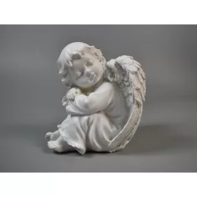 Angyal üldögélő nagy fehér