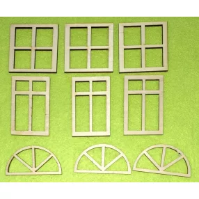   	Natúr fa ablak szett négyzet , téglalap ,félkör	3szett /9 db	5x5cm 6x4 cm és 6x3 cm vastagság 3mm	