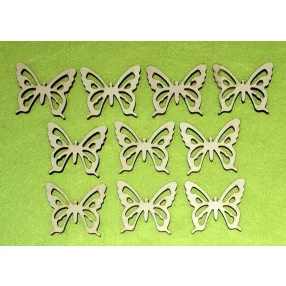 Natúr fa  pillangó	5x4,2cm 	10db/csomag