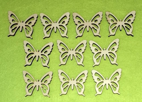 Natúr fa  pillangó	5x4,2cm 	10db/csomag