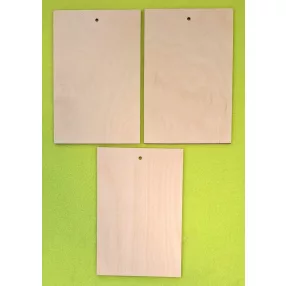   Natúr fa téglalap lyukkal 	3db/csomag	12x18cm vastagság 3mm