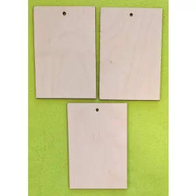   Natúr fa téglalap lyukkal 	3db/csomag	9x13cm vastagság 3mm