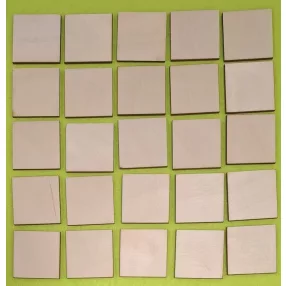 	Natúr  négyzet	25 db/csomag	4x4 cm ,vastagság 3 mm