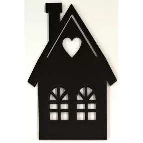Fekete  nagy  házikó 		8x12 cm vastagság 2,5 mm
