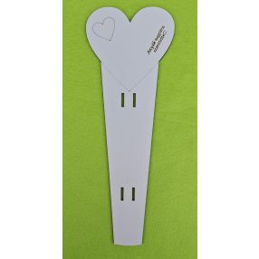   Fehér Kicsi Szálas virágtartó Anyáknapjára sok szeretettel! Felirattal 	1db	29x11cm vastagság 2,5mm